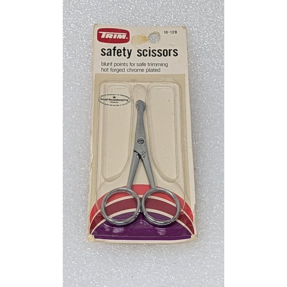 Trim Safety Scissors - Blunt Points For Safe Trimming Hot Forged Chrome Plated
